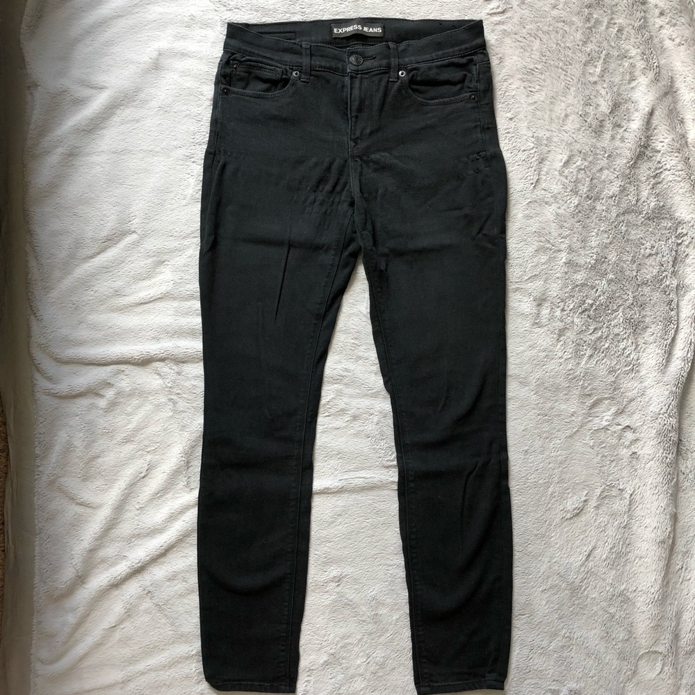 Express black Mia mid-rise stretch jean legging